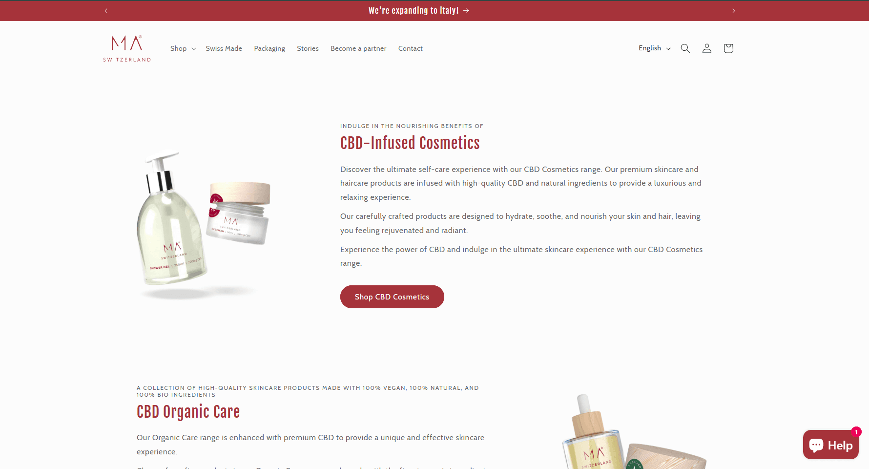 MAS Switzerland browsing experience