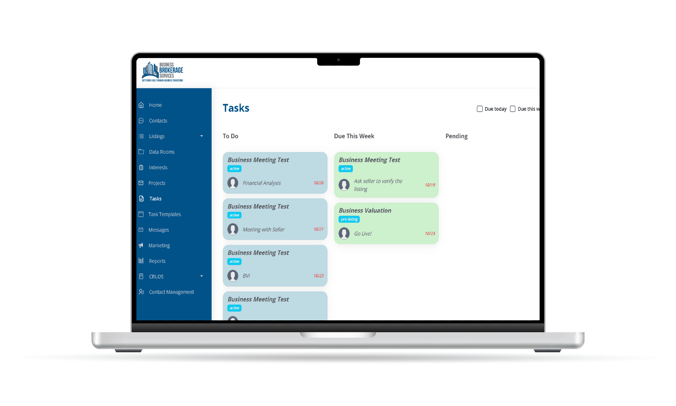 Salestream CRM kanban view