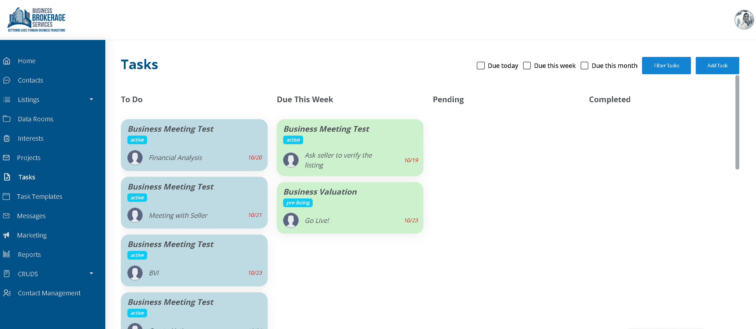 Salestream CRM task management