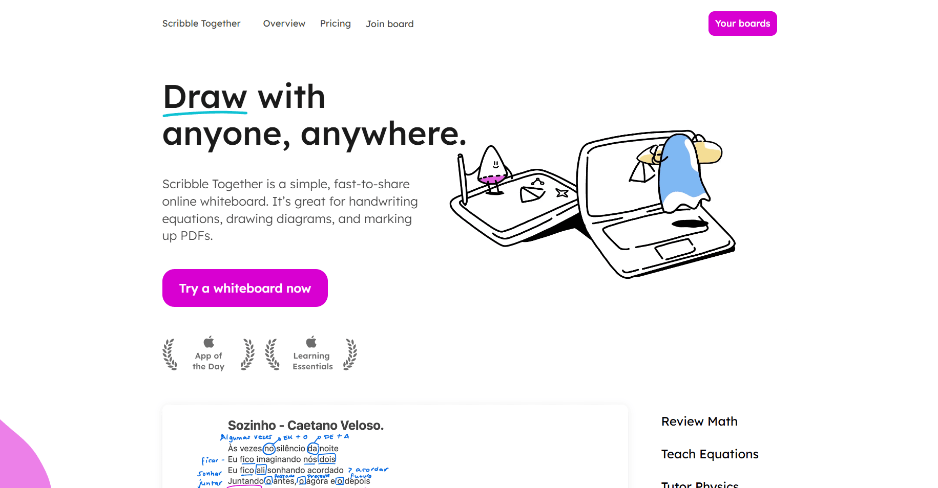 Scribble Together session view